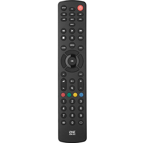 One For All Contour Universal 8 in 1 Television Remote Control - Black - URC1280