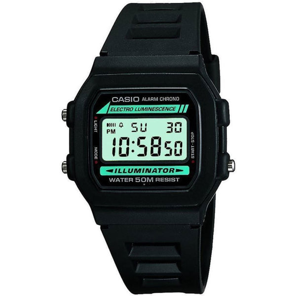Casio Casual Digital Watch Unisex | Resin, Alarm, Stopwatch 12/24 - W-86-1VQES