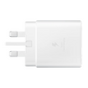 Samsung Super Fast 45W 3-Pin Wall Charger 2.0 with USB Type-C to Type-C Cable (5 A) - White - EP-TA845XWEGGB