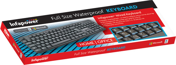 Infapower Full Size Wired Keyboard (UK) - Black - X201