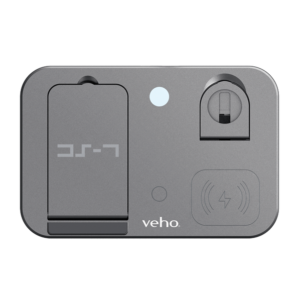 Veho DS7 Qi Wireless Multi-Charging Station | Trio Charging - Grey - VWC-004-DS7
