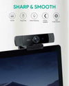 Aukey Full HD 1080p Webcam (USB) for Video Chat with Stereo Microphone - Black - PC-LM1E