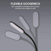 Gladle LED Desk Table Lamp | Daylight, Warm White, Dimmable, 360° Flexible Neck - Black - GL-LT001