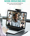 Aukey Full HD 1080p Webcam (USB) for Video Chat with Stereo Microphone - Black - PC-LM1E