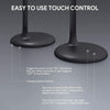 Gladle LED Desk Table Lamp | Daylight, Warm White, Dimmable, 360° Flexible Neck - Black - GL-LT001