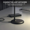 Gladle LED Desk Table Lamp | Daylight, Warm White, Dimmable, 360° Flexible Neck - Black - GL-LT001