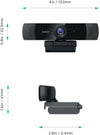 Aukey Full HD 1080p Webcam (USB) for Video Chat with Stereo Microphone - Black - PC-LM1E