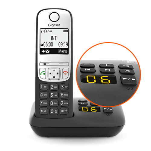 Gigaset A690A Cordless DECT Home Telephone with Answering Machine - Single, Duo or Trio