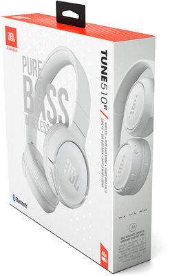 JBL Tune 510BT Wireless Bluetooth On-Ear Headphones - White - JBLT510BTWHT